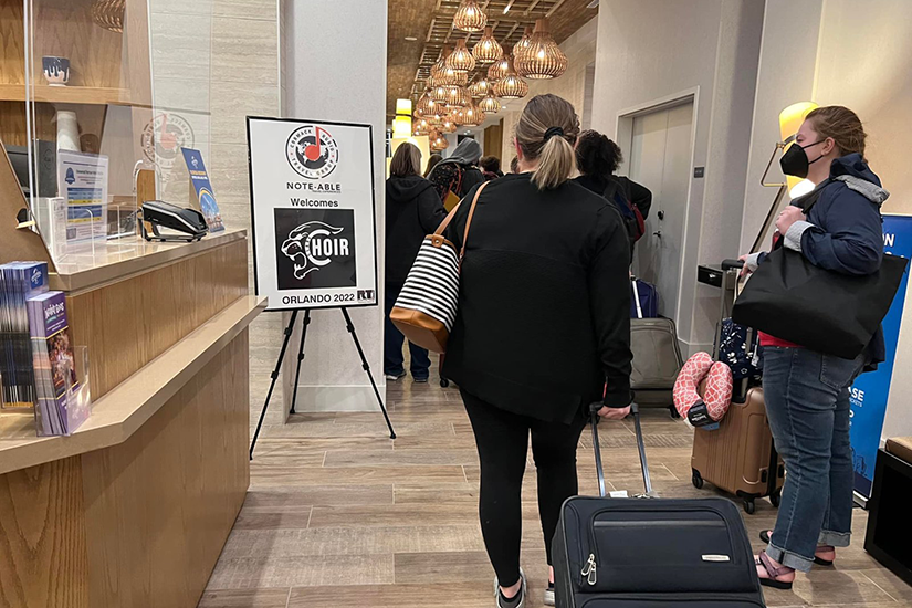 Clark HS Choir Hotel Check-In