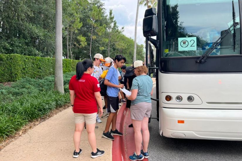 Westwood HS Band Departure