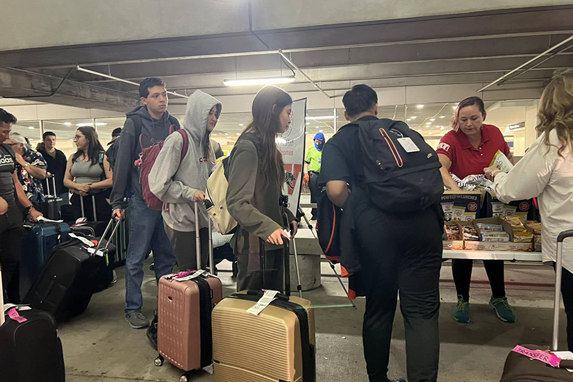 Medina Valley HS Band Arrival
